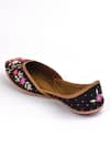 Shop_Yassio_Black Thread Kenza Midnight Bloom Embroidered Juttis _Online_at_Aza_Fashions