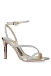 Buy_Sephyr_Gold Swarovski Rose Studded Stilettos _at_Aza_Fashions