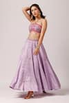 Buy_Anshika Tak Label_Purple Blouse Beaded Embroidered Halter Neck Dream Lehenga Set _at_Aza_Fashions