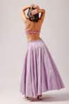 Shop_Anshika Tak Label_Purple Blouse Beaded Embroidered Halter Neck Dream Lehenga Set _at_Aza_Fashions