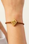 Buy_Isharya_Gold Plated Khanda Sikh Motif Bracelet_at_Aza_Fashions