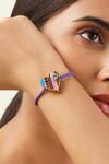 Buy_Isharya_Multi Color Rainbow Heart Embellished Bracelet_at_Aza_Fashions