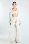 Shop_Ridhima Bhasin_White Embroidery Bead Jacket Open Embellished With Straight Pant Set 