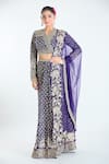 Buy_Ridhi Mehra_Purple Embroidery Sequin V Neck Work Fishcut Lehenga Set _at_Aza_Fashions