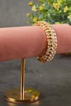 Kaari_Gold Plated Moissanite Polki Barkha Embellished Poronchi Bracelet - Single Pc _Online_at_Aza_Fashions