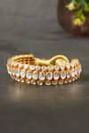 Buy_Kaari_Gold Plated Moissanite Polki Barkha Embellished Poronchi Bracelet - Single Pc _Online_at_Aza_Fashions