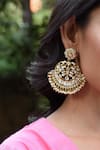 Buy_Kaari_Gold Plated Vellore Polki Mihika Crest Chandbalis _at_Aza_Fashions