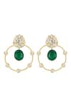 Buy_Kaari_Gold Plated Vellore Polki Barkha Ova Pota Bali Earrings _Online_at_Aza_Fashions