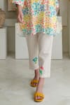 Shop_ROZA_Multi Color Linen Printed Floral Collar Camelia Tunic With Pant _Online_at_Aza_Fashions