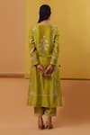 Sue Mue_Off White Handwoven Silk Chanderi Embroidery Aiza Bahar And Zari Kurta Set _Online_at_Aza_Fashions