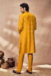 Shop_Masaba_Yellow Crepe Silk Print Mystic Foil Kurta With Pant _at_Aza_Fashions