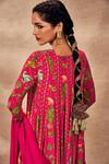 Buy_Masaba_Pink Crepe, Silk, Organza Tropical Rhapsody Print Anarkali With Dupatta 