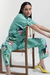 Buy_Pop Sugar_Blue Cotton Satin Printed Quirky Collar Shirt With Pant _Online_at_Aza_Fashions