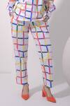 Buy_Pop Sugar_Multi Color 100% Cotton Printed Checks Closed Round Oversized Top With Pant _Online_at_Aza_Fashions