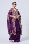 Buy_MINAXI DADOO_Purple Dupion Silk Embroidered Floral Kashmiri Butterfly Cape With Skirt _Online_at_Aza_Fashions