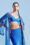 Buy_Dolly J_Blue Chiffon Embroidered Thread Sweetheart Zerya Asymmetric Skirt Set _Online_at_Aza_Fashions