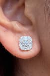 Shop_Fiona Diamonds_White Fancy Lab Diamond 14kt Gold Stud Earrings _at_Aza_Fashions