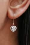 Shop_Fiona Diamonds_Rose Gold Lab Diamond 14kt Heart Shaped Earrings _at_Aza_Fashions