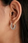 Buy_Fiona Diamonds_White Lab Diamond 14kt Gold Earrings _at_Aza_Fashions