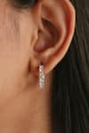 Shop_Fiona Diamonds_White Lab Diamond 14kt Gold Earrings _at_Aza_Fashions