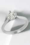 Buy_Fiona Diamonds_White Lab Diamond (rbc) 14kt Gold Round Shaped Ring _at_Aza_Fashions