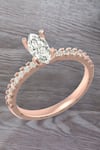 Buy_Fiona Diamonds_Rose Gold Rbc And Mrq Lab Diamonds 14kt Marquise Shaped Ring _at_Aza_Fashions