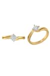 Buy_Fiona Diamonds_Yellow Lab Diamond (rbc) 14kt Gold Round Cut Ring _at_Aza_Fashions