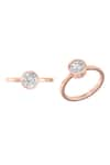 Buy_Fiona Diamonds_Rose Gold Rbc Lab Diamond 14kt Round Cut Ring _at_Aza_Fashions