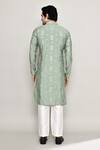 Shop_Arihant Rai Sinha_Green Kurta Silk Embroidered Mirror Straight And Pant Set _at_Aza_Fashions