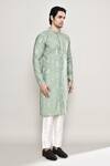 Buy_Arihant Rai Sinha_Green Kurta Silk Embroidered Mirror Straight And Pant Set 