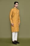 Buy_Arihant Rai Sinha_Yellow Kurta Silk Embroidered Mirror Straight And Pant Set 