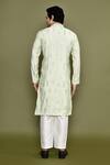 Shop_Arihant Rai Sinha_Green Silk Mirrors Work Kurta And Pant Set_at_Aza_Fashions