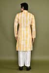 Shop_Arihant Rai Sinha_Yellow Kurta Linen Printed Abstract Straight And Pant Set _at_Aza_Fashions