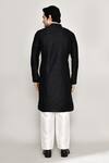 Shop_Arihant Rai Sinha_Black Silk Mirrors Straight Embroidered Kurta And Pant Set _at_Aza_Fashions