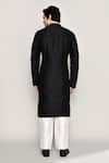Shop_Arihant Rai Sinha_Black Kurta Handloom Silk Embroidered Sequin Work And Pant Set _at_Aza_Fashions