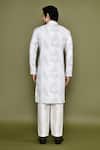 Shop_Arihant Rai Sinha_Blue Cotton, Silk Sequins Printed Embroidered Kurta And Pant Set _at_Aza_Fashions