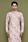 Shop_Arihant Rai Sinha_Multi Color Kurta Cotton Printed Abstract Embroidered And Pant Set _Online_at_Aza_Fashions