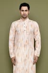 Buy_Arihant Rai Sinha_Multi Color Cotton Print Shibori Tie Dye Kurta With Pant _Online_at_Aza_Fashions