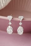 Shop_Fiona Diamonds_White Kite Lab Diamond 14kt Gold Drop Earrings _at_Aza_Fashions