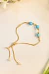 Buy_Shlok Jewels_Blue Semi Precious Stone Rakhi _at_Aza_Fashions