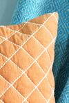 Mid July Home Peach Cotton Quilted Pattern Square Shaped Cushion Cover Online at Aza Fashions Mid July Home_Peach Cotton Quilted Pattern Square Shaped Cushion Cover_Online_at_Aza_Fashions