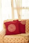 Buy Inheritance India Maroon 100% Cotton Rangoli Block Print Cushion Covers - Set Of 4 at Aza Fashions Buy_Inheritance India_Maroon 100% Cotton Rangoli Block Print Cushion Covers - Set Of 4_at_Aza_Fashions