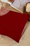 Inheritance India Maroon 100% Cotton Rangoli Block Print Cushion Covers - Set Of 4 at Aza Fashions Inheritance India_Maroon 100% Cotton Rangoli Block Print Cushion Covers - Set Of 4_at_Aza_Fashions