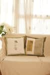 Buy_Inheritance India_White 100% Cotton Mughal Block Pattern Cushion Covers - Set Of 4 _at_Aza_Fashions