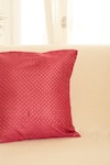 Inheritance India_Pink 100% Cotton Polka Dots Block Print Cushion Covers - Set Of 2 _Online_at_Aza_Fashions