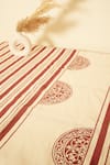 Shop_Inheritance India_White 100% Cotton Block Print Rangoli Table Cloth 