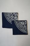 Buy_Inheritance India_Blue 100% Cotton Block Print 6 Pcs Coasters _at_Aza_Fashions