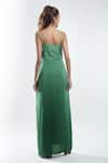 Shop_Suave_Green Crepe Embroidery Floral Round Yoke Draped Gown _at_Aza_Fashions