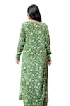 Essay by Sumedha Agrawal_Green Shantoon Hand Embroidered Pearls Floral Print Skirt Set With Jacket _at_Aza_Fashions