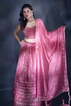 Buy_Alaya Advani_Pink Lehenga And Jacket Net Embroidered Sequin Sweetheart Set _Online_at_Aza_Fashions